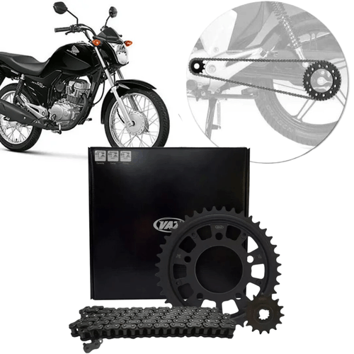 Kit Relação Transmissão Honda Cg 150 Fan Start Titan Ks Es Mix Cargo Esd