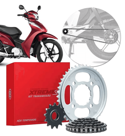 Kit Relação Transmissão Sem Retentor Honda Biz 125