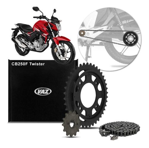 Kit Relação Transmissão Com Retentor Honda Twister Cb 250f