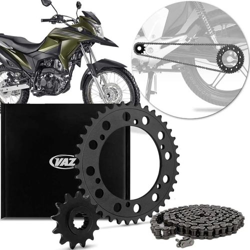 Kit Relação Transmissão Com Retentor Honda Xre 190 Nxr Bros 160