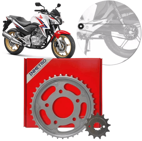 Kit Relação Coroa Pinhão Moto Honda Cb 300r 09 A 15 Hcp0024t