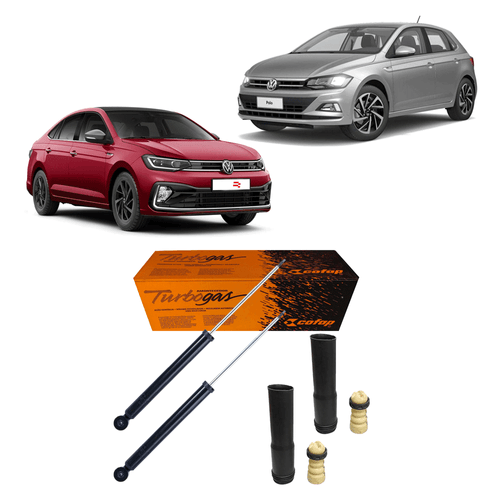 Par Amortecedores Traseiros Polo 2018 + Kit