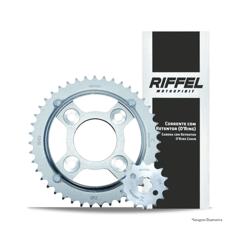 Kit Transmissão Fan 125 2009 até 2013 Com Retentor Top - Riffel