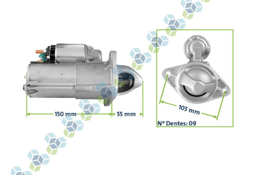 Motor De Partida PG260B GM Agile Celta Cobalt Corsa Montana Prisma 9 Dentes 9000981P Remy Original
