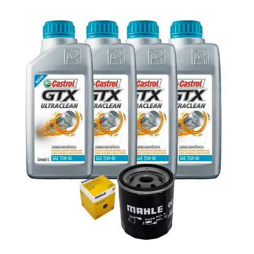 Kit Óleo Semissintético 15W40 GTX Ultraclean + Filtro Óleo Gol - Metal Leve OC522