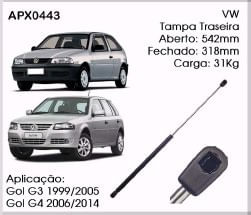 Mola Gas Gol G3 e G4 (Amortecedor Porta Malas)