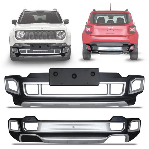 Overbumper Jeep Renegade 2016 a 2017 Kit Dianteiro Traseiro
