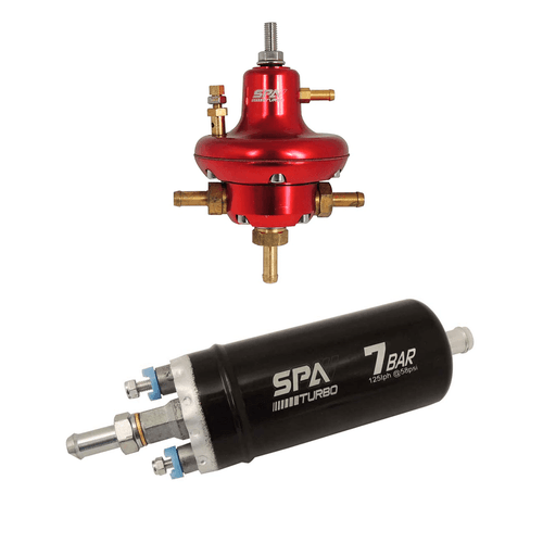 BOMBA ELÉTRICA DE COMBUSTÍVEL EXTERNA 7 BAR + Dosador de combustível HPC Billet V3 motores carburados