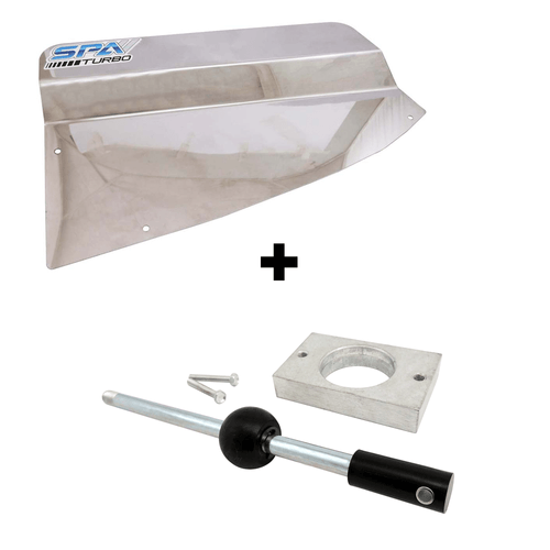 Chapa acabamento radiador de água AP em aço inox polido + Alavanca de câmbio de engate rápido para linha VW Gol AP