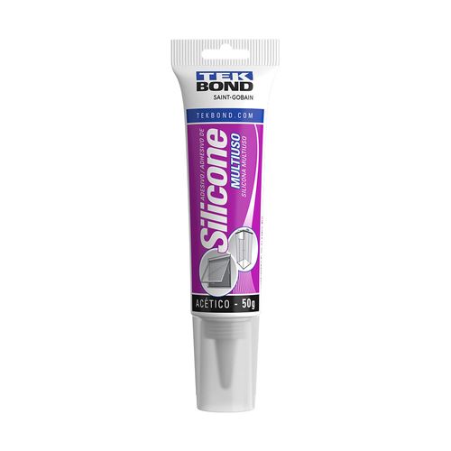 Silicone Acético Multiuso Transparente  50G - Bisnaga - Tekbond