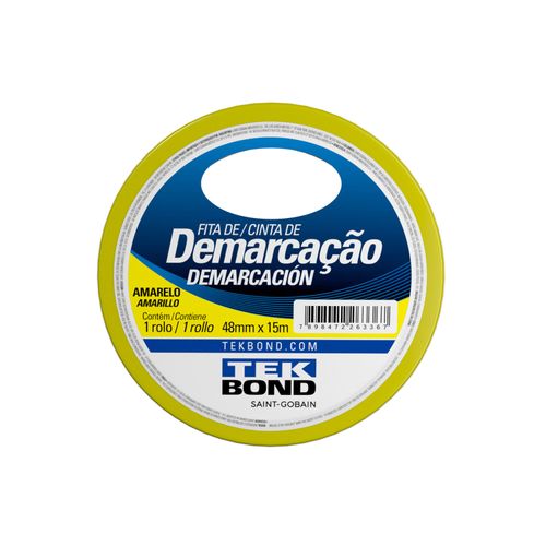 Fita De Demarcação Amarela 48Mm X 15M - Tekbond
