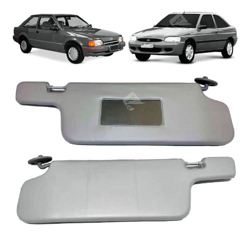 Par Quebra Sol Ford Escort 1992 Até 2003 C/ Espelho E Bolsa (1)