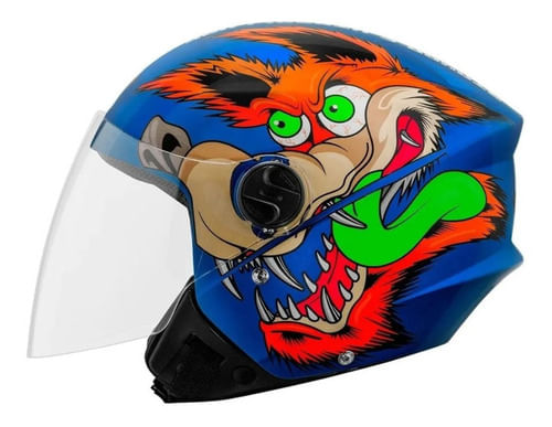 Capacete Aberto Protork New Liberty 3 Coyote Azul