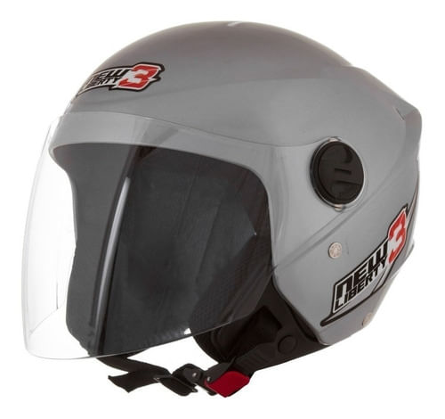 Capacete Aberto Pro Tork New Liberty  Three  Prata  58