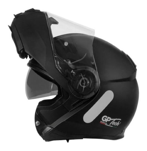 Capacete Moto Articulado Robocop Gp Tech Preto Fosco Tam 60