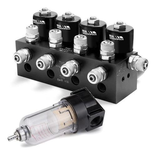 Bloco De Valvulas 8mm P/ Suspensão Ar+brinde Uno Antigo