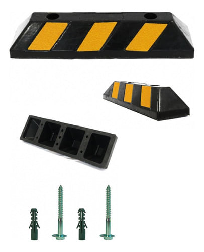 Kit Bate Rodas Limitador Vaga Estacionamento (10 Unidades)