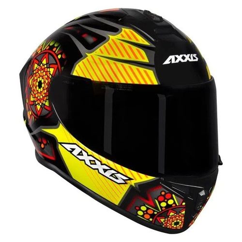 CAPACETE AXXIS DRAKEN MYSTIC GLOSS BLACK/YELLOW