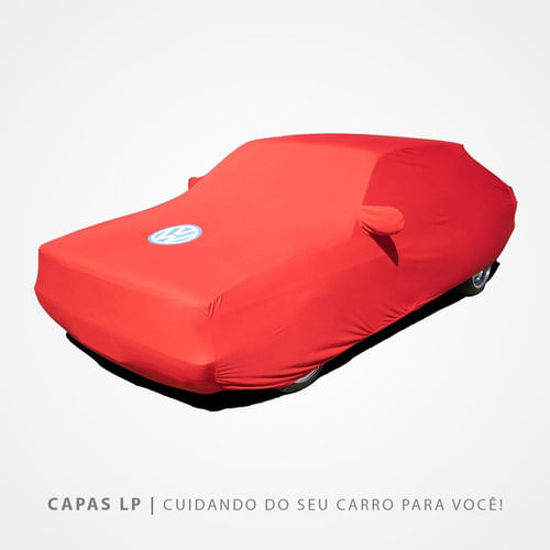Capa Tecido Voyage Quadrado Vermelha Helanca Lycra Cobrir Vw