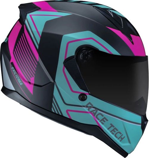 Capacete Race Tech Sector Exilio MATTE BLK/FUCSIA