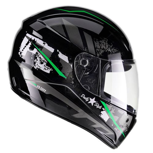 Capacete Fly F-9 City Preto/Verde