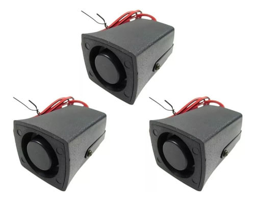 3 Sirene / Cigarra / Alarme Marcha Re 12v Empilhadeiras