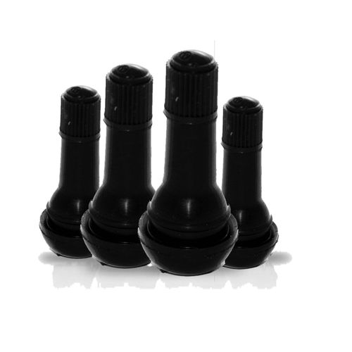 Kit com 4 Bicos de pressão para pneu ( Valvula de pneu ) TR414 - Preto