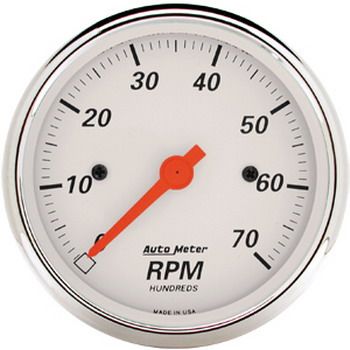 Contagiros 7000 Rpm - Elétrico - 3" 1/8 - Arctic White - AUTO METER