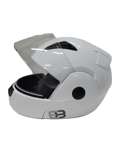 Capacete ebf new e8 solid branco 60 " escamotiavel "