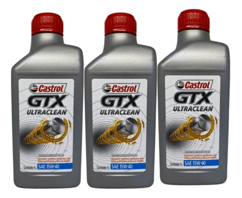 ÓLEO CASTROL 15W40 SEMISSINTÉTICO KIT 3L