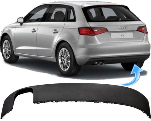 Saia Spoiler do Parachoque Traseiro Audi A3 Sportback de 2013 À 2016
