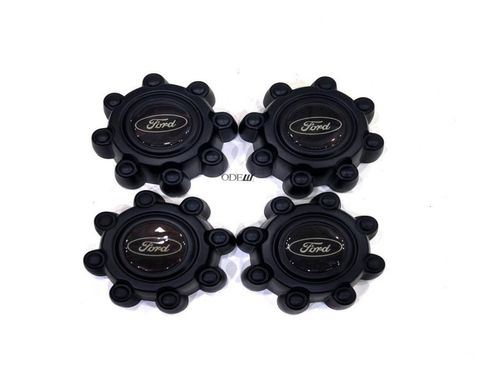 KIT CALOTA CENTRO RODA F-250 F-350 PRETA (4 PEÇAS) 4X2