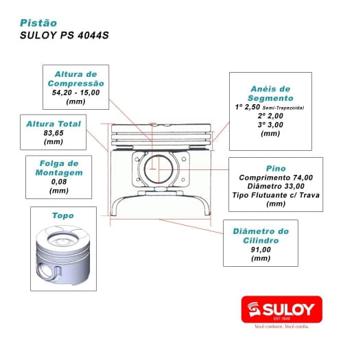 PISTAO - KIA SORENTO 2.5TD 16V
