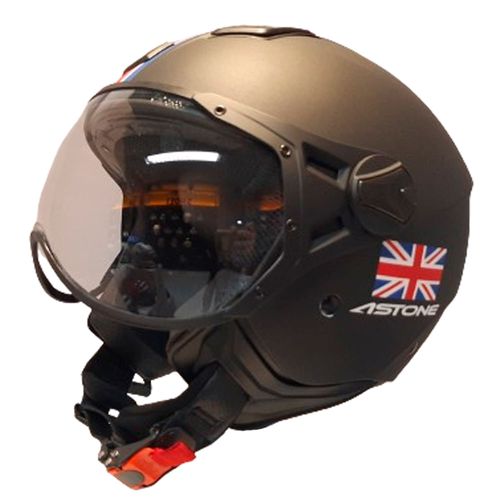 Capacete Astone KS2-2 British Black Matt