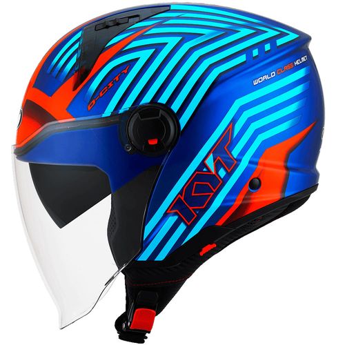 Capacete KYT D-City Lucent Blue Orange