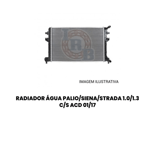 RADIADOR ÁGUA PALIO/SIENA/STRADA 1.0/1.3 C/S ACD 01/17