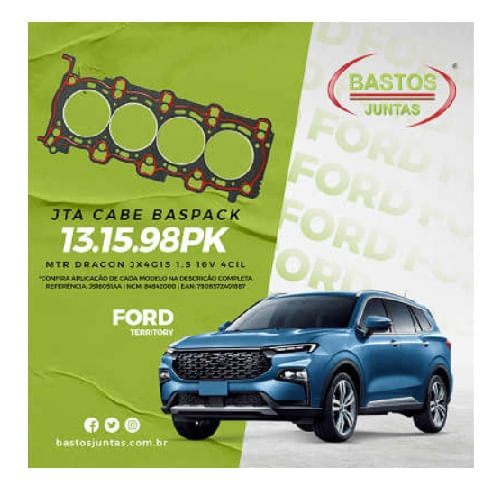 JUNTA DO CABECOTE - FORD TERRITORY 1.5 16V 4CIL APOS 2020 DRAGON