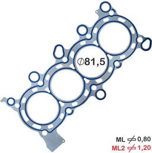 JUNTA DO CABECOTE - HONDA NEW CIVIC 1.8 16V APOS 2006 CRV ACCORD 2.0 APOS 2009
