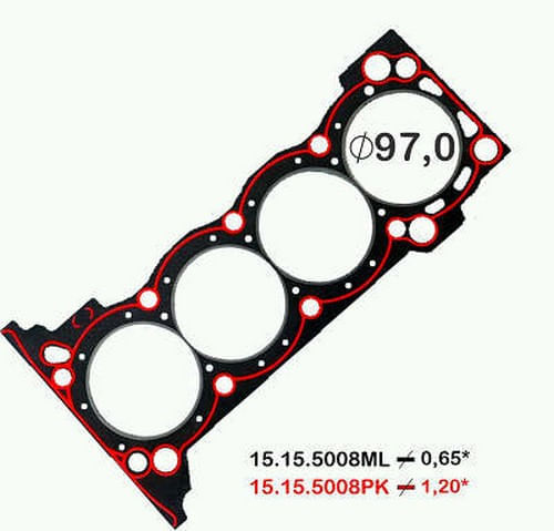 JUNTA DO CABECOTE - TOYOTA HILUX SW4 2.7 16V APOS 2009