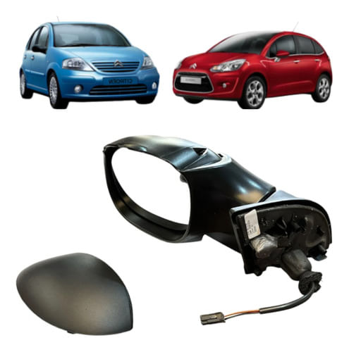 Retrovisor Citroen C3 2004 A 2010 Elétrico Fosco Motorista