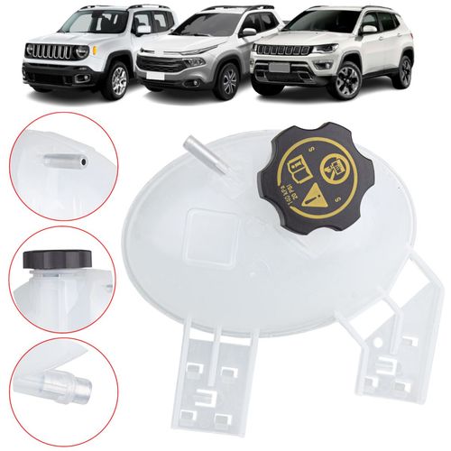 Reservatório Água Radiador Jeep Renegade / Compass E Fiat Toro (Todos os modelos, EXCETO 1.3 TURBO FLEX)