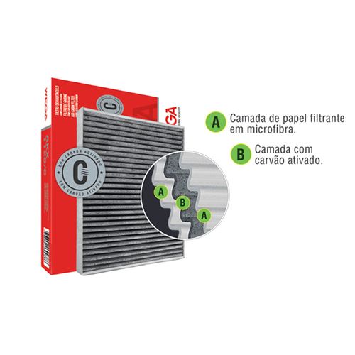 Filtro Ar Cabine Ford Focus 2014 a 2020 - 810491 - AKX3594F
