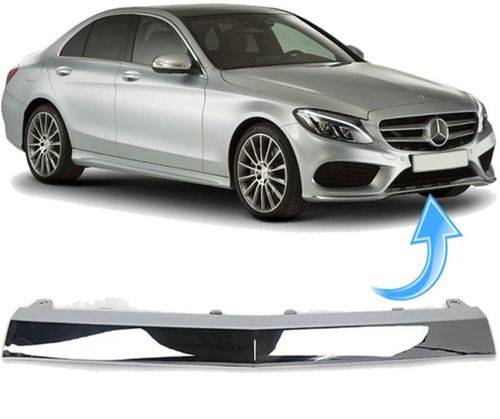 Friso Parachoque Dianteiro Mercedes C250 C300 Sport de 2015 À 2018 Cromado - Central