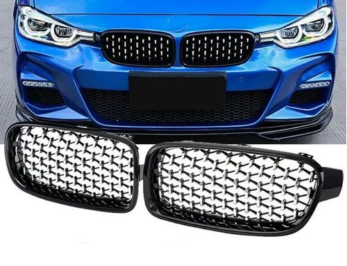 Par de Grade Dianteira Bmw M 320i 328i 335i F30 F31 de 2013 À 2018 - Diamante
