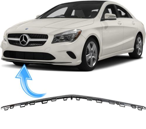 Friso Parachoque Dianteiro Mercedes Cla200 e Cla180 1.6 Turbo de 2016 À 2019 Cromado - Central