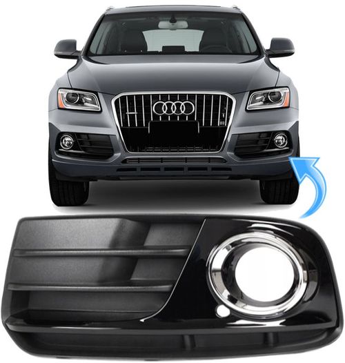 Grade Moldura do Farol de Milha Audi Q5 2.0 Tfsi e 3.0 V6 de 2013 À 2016 - Esquerdo