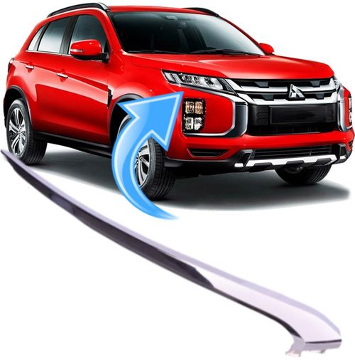 Moldura Superior Cromada Parachoque Outlander Sport Asx de 2020 À 2022 - Direito