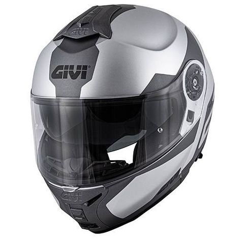 capacete Givi X21 Articulado Spirit Fosco Prata/titanio/preto