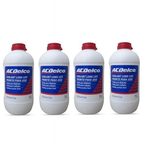 Combo 4 Litros Aditivos para Radiador Acdelco Diluído Pronto para Uso