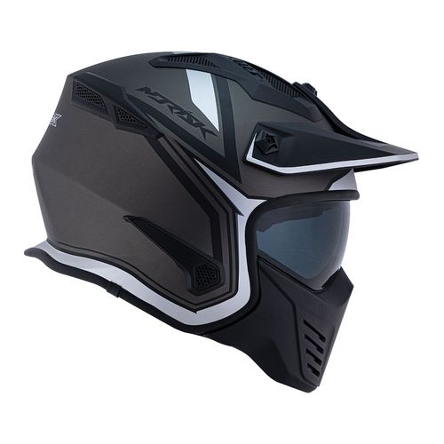 capacete NORISK DARTH OUTLINE CINZA FOSCO/BRANCO
